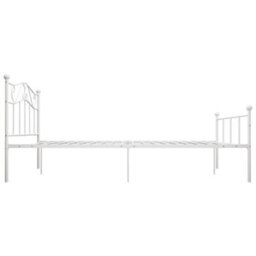 Berkfield Bed Frame White Metal 120X200 Cm - thumbnail 4