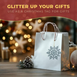 Festive Fix Hanging Glitter Snowflake Decorations Icy Blue Pack Of 12, 10Cm Christmas Ornaments Easy To Hang Stunning Decor - thumbnail 6