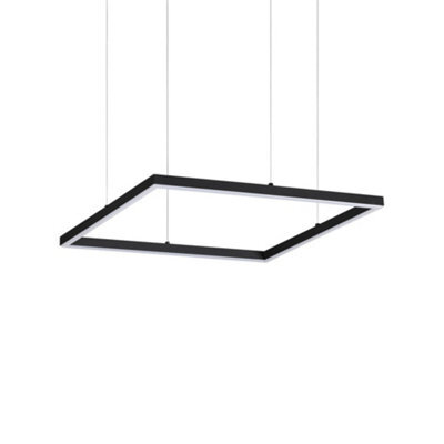 Ideal Lux Oracle Decorative Square Integrated Pendant Light Black, 3000K, 33W - image 1