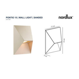 Nordlux Pontio Outdoor Aluminium Wall Light Weatherproof Sand,mains - thumbnail 5