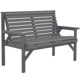 Outsunny Wooden Garden Bench 2 Seater, Patio Bench For Indoor Outdoor - thumbnail 2