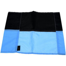 Precision Single All Weather Football Corner Flag - Sky Blue & Black - Outdoor Polyester