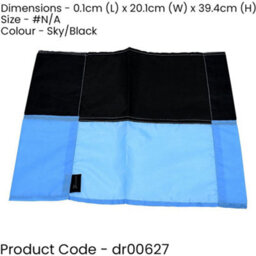 Precision Single All Weather Football Corner Flag - Sky Blue & Black - Outdoor Polyester - thumbnail 2