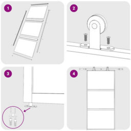 Berkfield Modern Sliding Door Black 102.5X205 Cm Tempered Glass And Aluminium - thumbnail 8