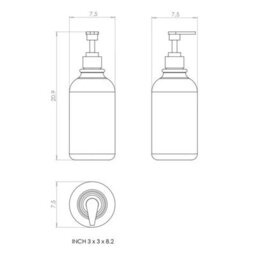 Cosmic Soap Dispenser, 500Ml, 5 Waterproof Labels Included, High Resistant Plastic, Matt Ambar, Alchemist Collection - thumbnail 3