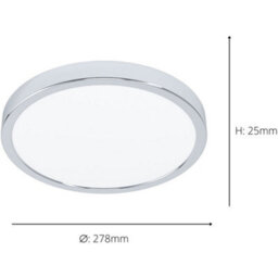 Loops Stylish Modern Chrome Led Ceiling Light - 27Cm Semi-Flush Fixture For Indoor Spaces - thumbnail 5