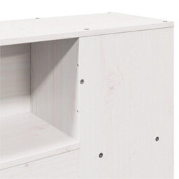 Berkfield Headboard With Storage White 135 Cm Solid Wood Pine - thumbnail 8