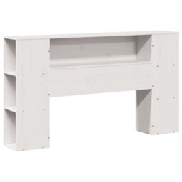 Berkfield Headboard With Storage White 135 Cm Solid Wood Pine - thumbnail 3