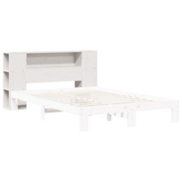 Berkfield Headboard With Storage White 135 Cm Solid Wood Pine - thumbnail 7