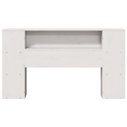 Berkfield Headboard With Storage White 135 Cm Solid Wood Pine - thumbnail 4