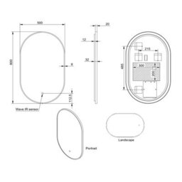 UK Homeliving Uk Home Living Avalon - Price Reduced -Tablet Mirror Black Frame 500X800 - thumbnail 2