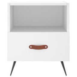 Berkfield Bedside Cabinet White 40X35X47.5 Cm Engineered Wood - thumbnail 4