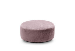 Abakus Direct Harriet Crushed Chenille Large Swivel Footstool In Pink - thumbnail 2