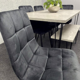 Kosy Koala Dining Table With 4 Chairs Modern Dining Table Set With 4 Black Chairs And 1 Bench Dining Room Furniture - thumbnail 8