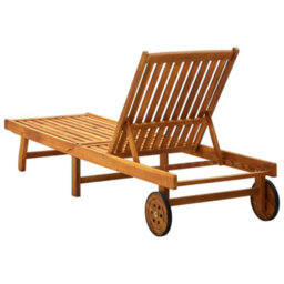 Walplus Sun Lounger  For Beach, Backyard, Garden, Campsite Solid Acacia Wood - thumbnail 3