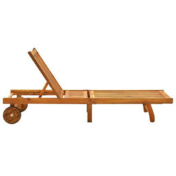 Walplus Sun Lounger  For Beach, Backyard, Garden, Campsite Solid Acacia Wood - thumbnail 4