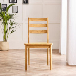 Furniturebox Uk 2X Lynton Oak Effect Wooden Dining Chairs - thumbnail 3