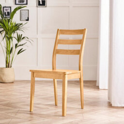 Furniturebox Uk 2X Lynton Oak Effect Wooden Dining Chairs - thumbnail 2