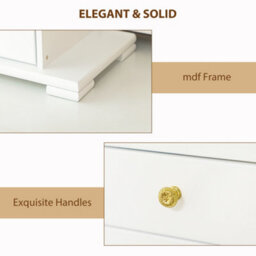 Homcom 4-Tier Large Jewellery Box With Mirror And 2 Drawers, White - thumbnail 6