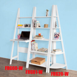 Sobuy Frg101-W, 5 Tiers Ladder Shelf, Storage Display Shelving Wall Shelf Bookcase,white,w44Xd39Xh180 - thumbnail 8