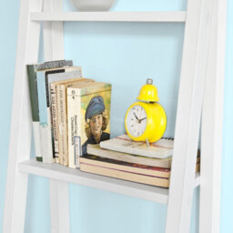 Sobuy Frg101-W, 5 Tiers Ladder Shelf, Storage Display Shelving Wall Shelf Bookcase,white,w44Xd39Xh180 - thumbnail 9