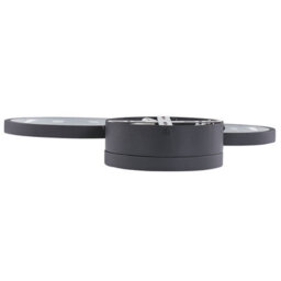 Beliani Round Ceiling Light Black Aluminium, Integrated Led, 3 Shades, W41 X D36 X H7Cm - thumbnail 4