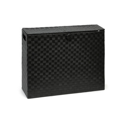 Black Toilet Roll Holder Bathroom Storage Box With Insert Handle - image 1
