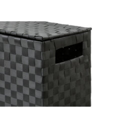Black Toilet Roll Holder Bathroom Storage Box With Insert Handle - thumbnail 4