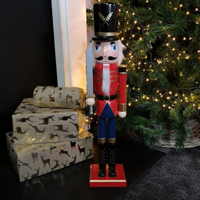 Samuel Alexander 60Cm Traditional Wooden Christmas Nutcracker Soldier Decoration With Red Body - image 1