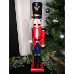 Samuel Alexander 60Cm Traditional Wooden Christmas Nutcracker Soldier Decoration With Red Body - thumbnail 3
