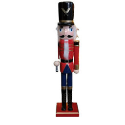 Samuel Alexander 60Cm Traditional Wooden Christmas Nutcracker Soldier Decoration With Red Body - thumbnail 2