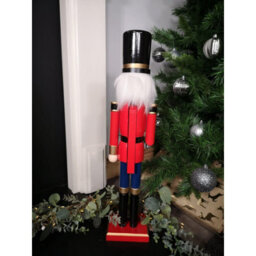 Samuel Alexander 60Cm Traditional Wooden Christmas Nutcracker Soldier Decoration With Red Body - thumbnail 6