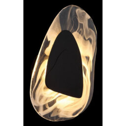 Luminosa Lighting Luminosa Dorsey Integrated Led Wall Lamp Matt Black Clear Glass Shade Led 3000K - thumbnail 4