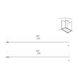 UK Homeliving Uk Home Living Avalon 8mm Wet Room Panel 2000mmx1200mm Inc Wall Profile And Minimalist Wall Support In Brushed Brass - thumbnail 2