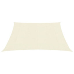 Berkfield Sunshade Sail 160 G/m2 Cream 2.5X2.5 M Hdpe - thumbnail 2