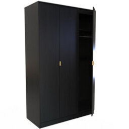 Madrid 3 Door Robe In Black Ash (Ready Assembled) - thumbnail 6