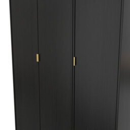 Madrid 3 Door Robe In Black Ash (Ready Assembled) - thumbnail 4