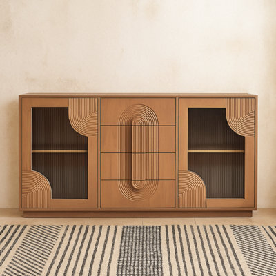 Wyld Haus New Mexico Large Mango Wood Sideboard With 4 Drawers And 2 Doors - image 1