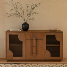 Wyld Haus New Mexico Large Mango Wood Sideboard With 4 Drawers And 2 Doors - thumbnail 2