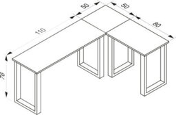 Vcm Desk Lona Silver / Honey Oak H. 76 X W. 160 X D. 130 Cm - thumbnail 3