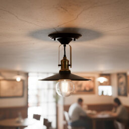 Ledsone Industrial Ceiling & Wall Light,22Cm Flat Metal Shade With Adjustable Swivel Head,matte Black E27 Flush Mount Fixture - thumbnail 2