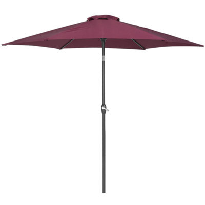 Beliani Market Parasol 266 Cm Varese Burgundy - image 1