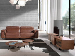 Angel Cerda Walnut And Black Steel Tv Cabinet With Interior Lighting - thumbnail 5