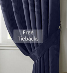 Luxury Living Tivoli Eyelet Ring Top Curtains Navy - thumbnail 3