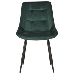 Beliani Set Of 2 Dining Chairs Melrose Velvet Dark Green - thumbnail 5