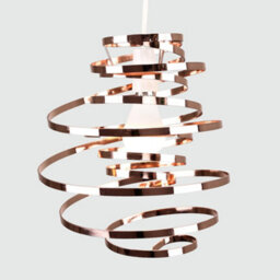 Valuelights Bensson Pair Of Bensson Copper Metal Double Ribbon Spiral Swirl Ceiling Light Shades (D)30Cm - thumbnail 2