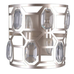 Luminosa Lighting Luminosa Modern Wall Lamp Champagne Silver 2 Light , E14 - thumbnail 1