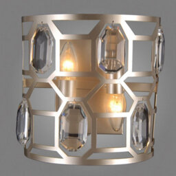 Luminosa Lighting Luminosa Modern Wall Lamp Champagne Silver 2 Light , E14 - thumbnail 2