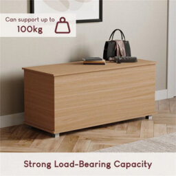 Storage Ottoman Chest Toy Chest Pine Bedding Blanket Box Large Wooden - thumbnail 4