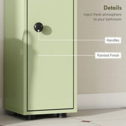 Tall Bathroom Cabinet Narrow Storage Unit Shelving Drawer Cupboard - thumbnail 5